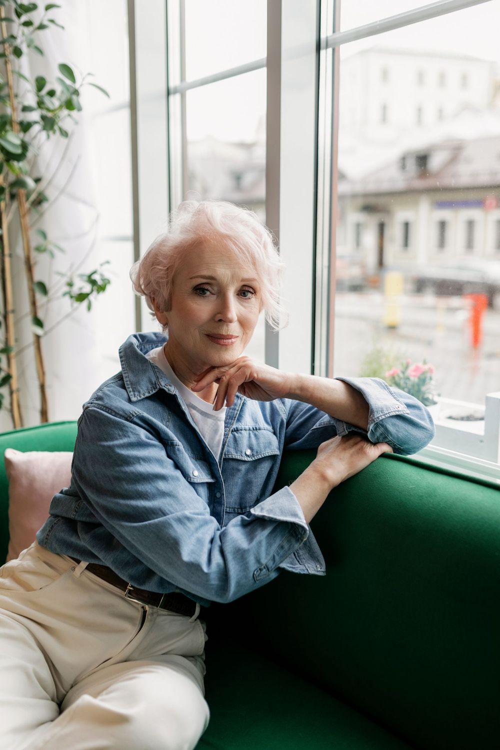 Woman relaxed at home